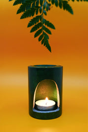 Tree of Life Oil Burner Lamp - Moss Green