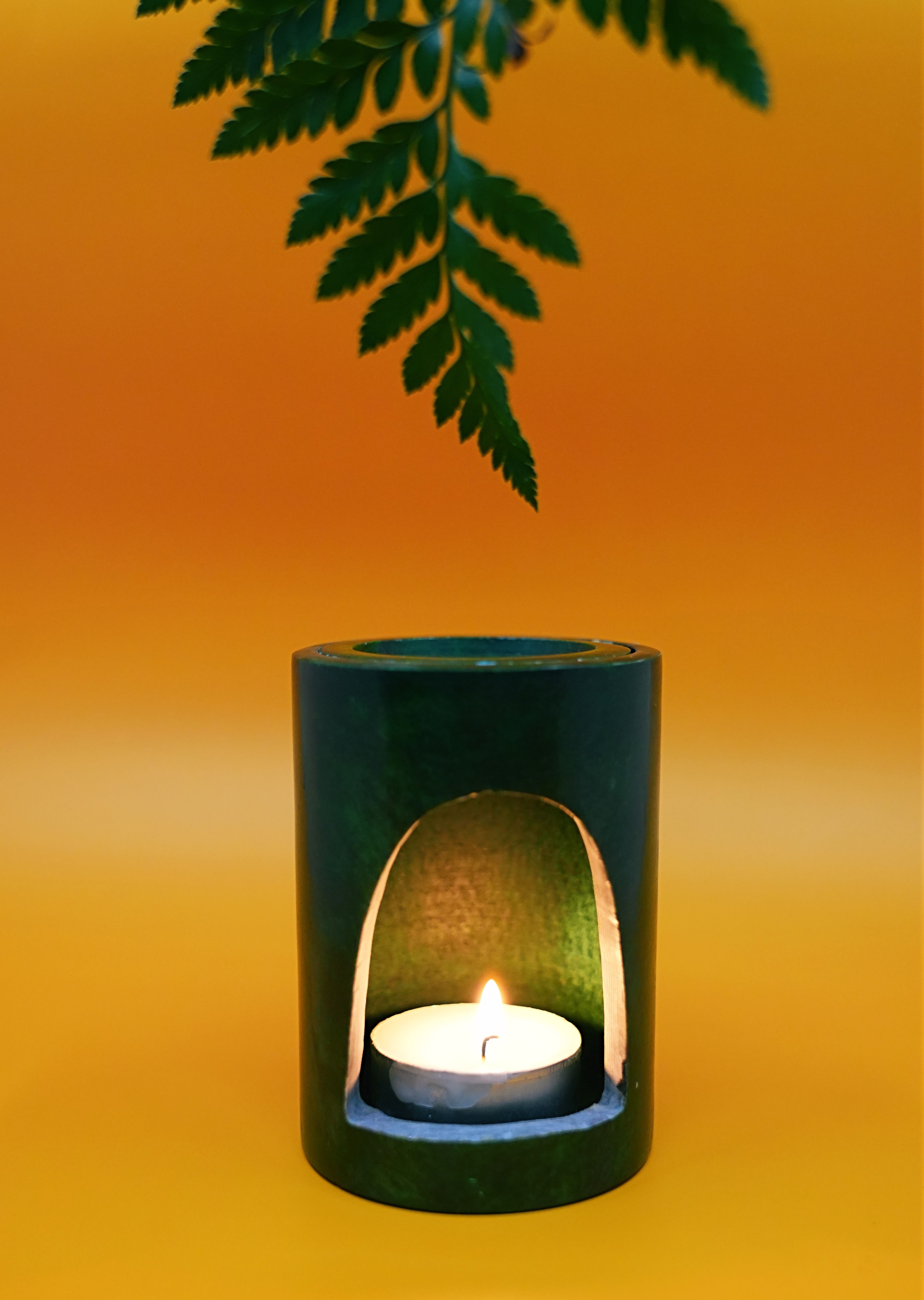 Tree of Life Oil Burner Lamp - Moss Green