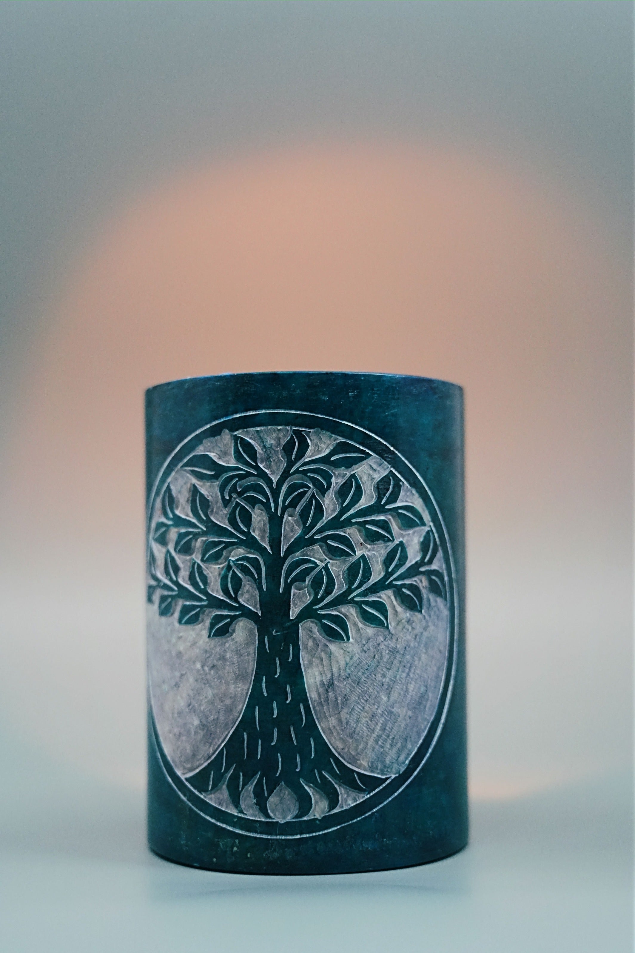 Tree of Life Oil Lamp Burner - Teal